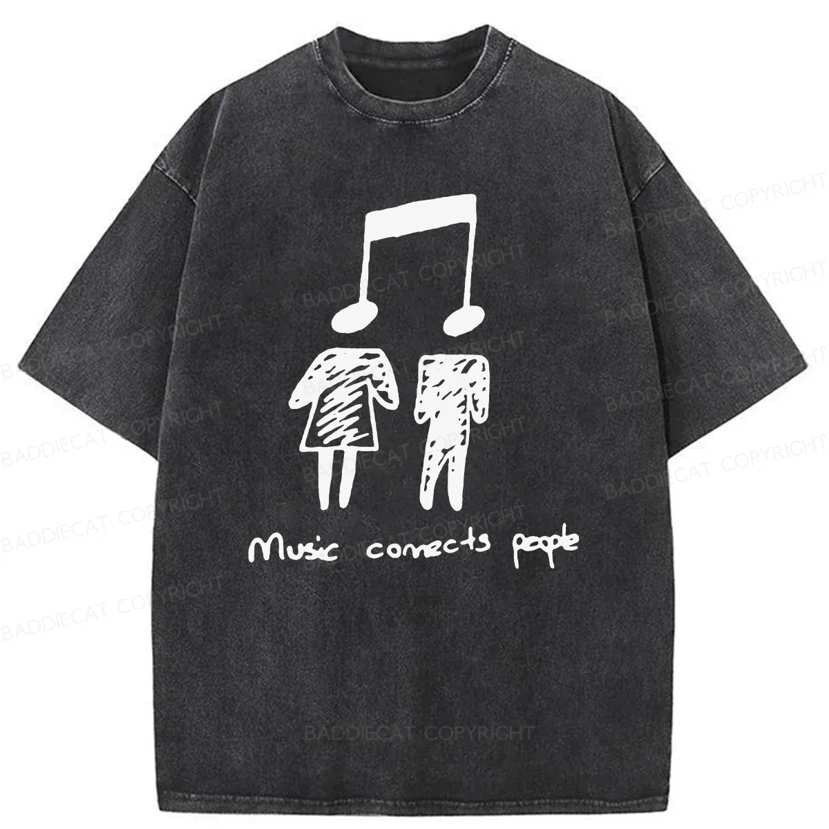Music Connects People Washed T-shirt