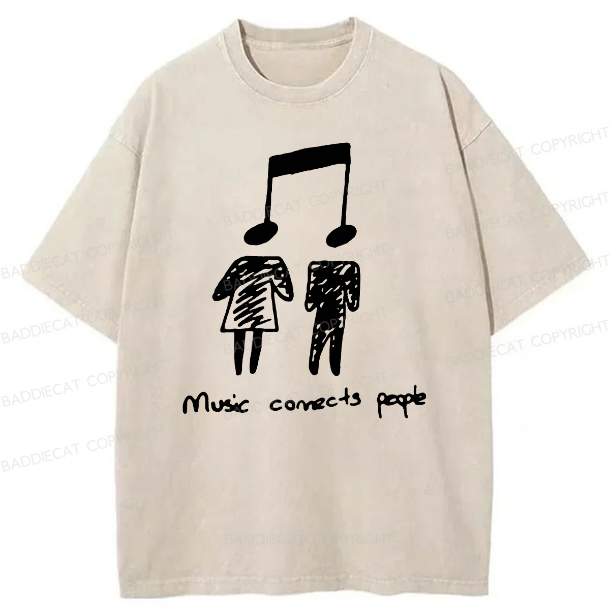 Music Connects People Washed T-shirt