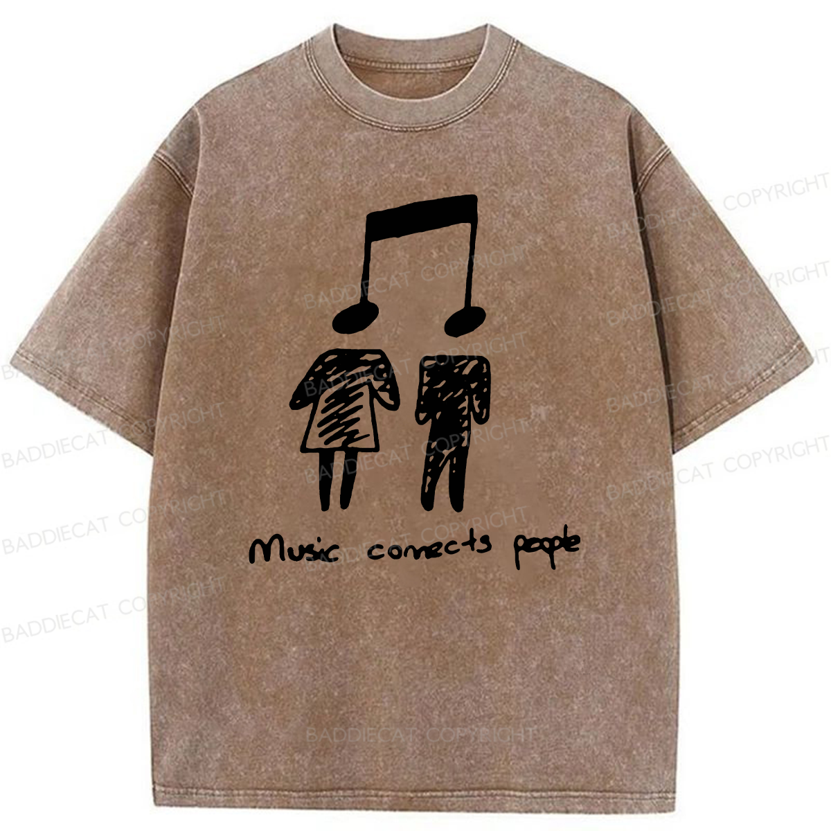 Music Connects People Washed T-shirt
