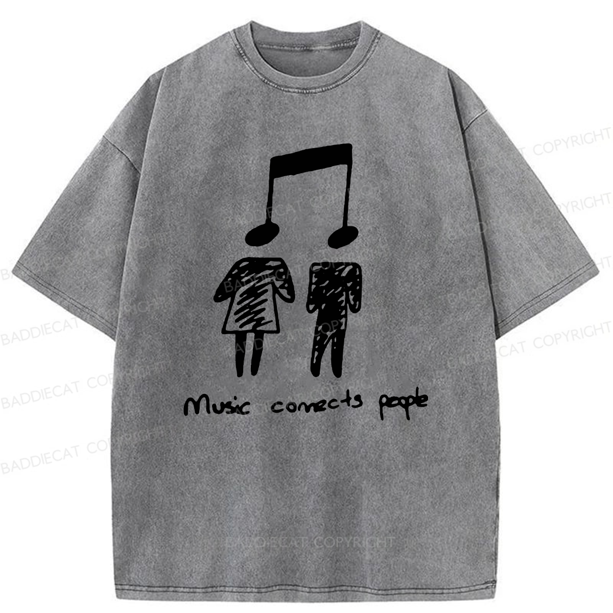 Music Connects People Washed T-shirt