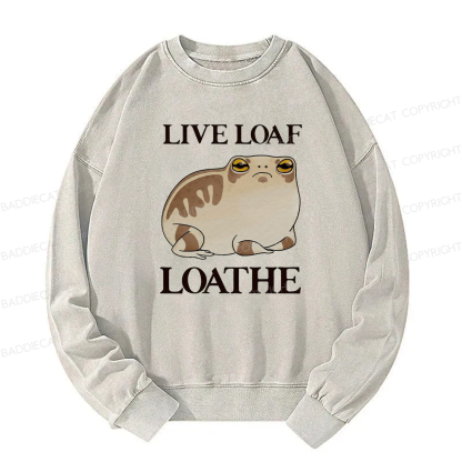 Live Loaf Loathe Frog Washed Sweatshirt