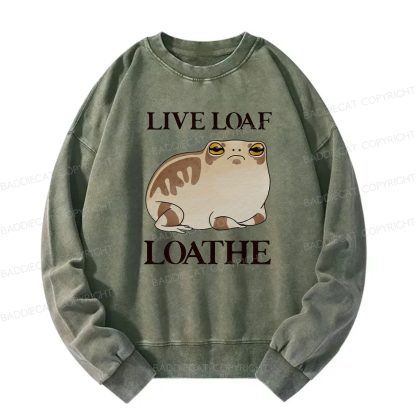 Live Loaf Loathe Frog Washed Sweatshirt