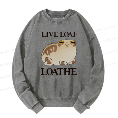 Live Loaf Loathe Frog Washed Sweatshirt