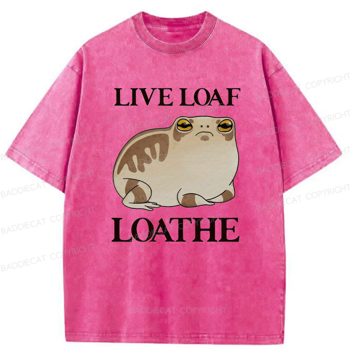 Live Loaf Loathe Frog Washed T-shirt