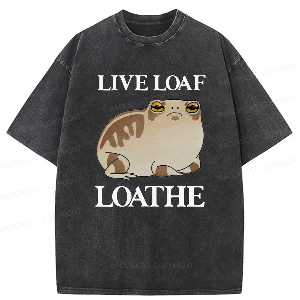 Live Loaf Loathe Frog Washed T-shirt