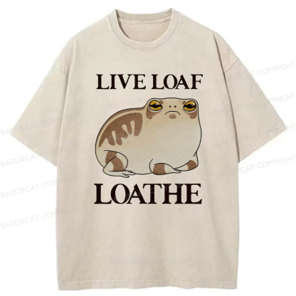 Live Loaf Loathe Frog Washed T-shirt