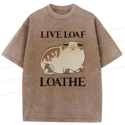 Live Loaf Loathe Frog Washed T-shirt