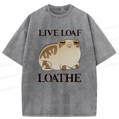 Live Loaf Loathe Frog Washed T-shirt