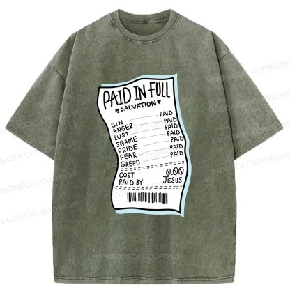 Baddiecat Paid In Full Washed T-Shirt