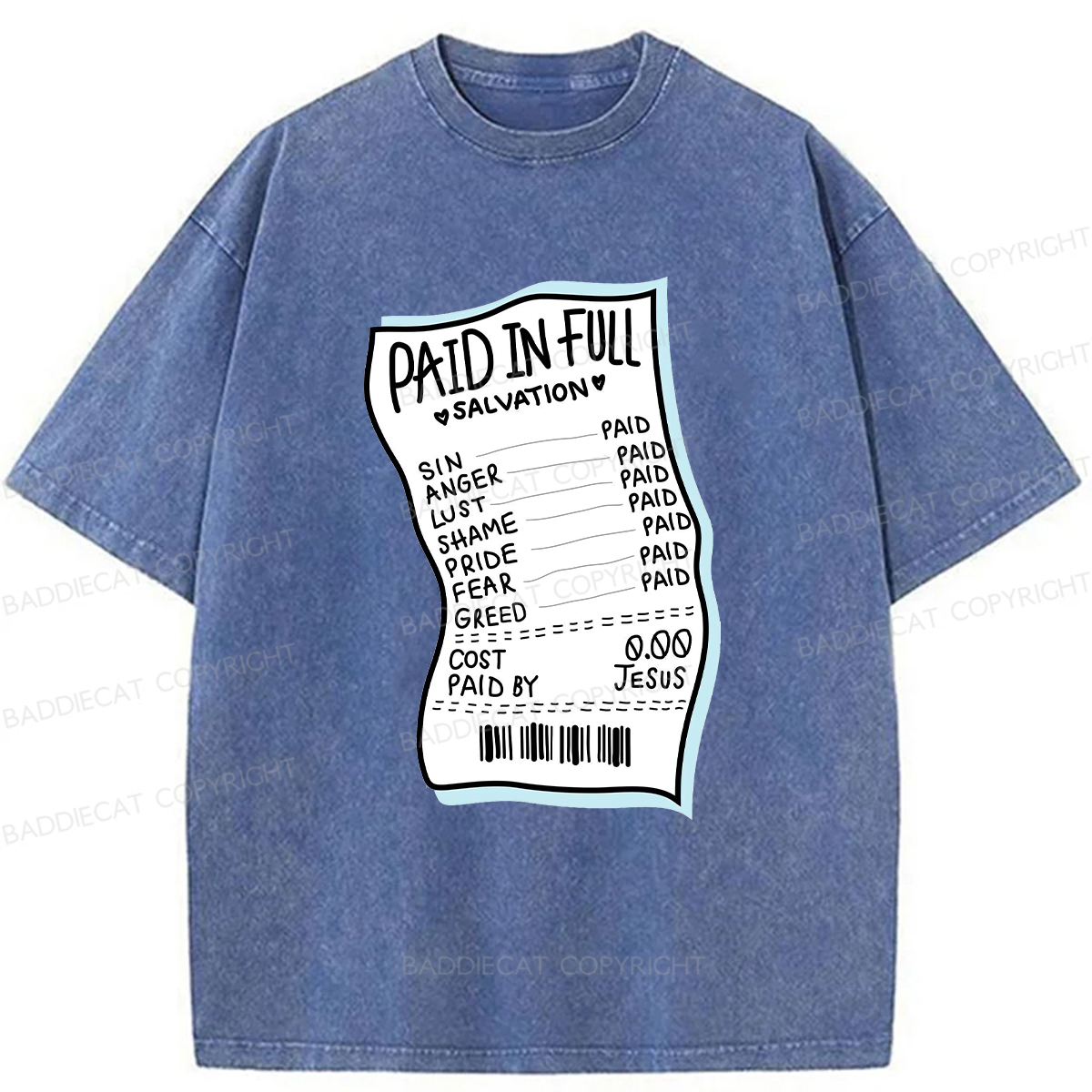 Baddiecat Paid In Full Washed T-Shirt