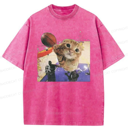 Baddiecat My Cat Is Not The Greatest Basketball Player Washed T-shirt