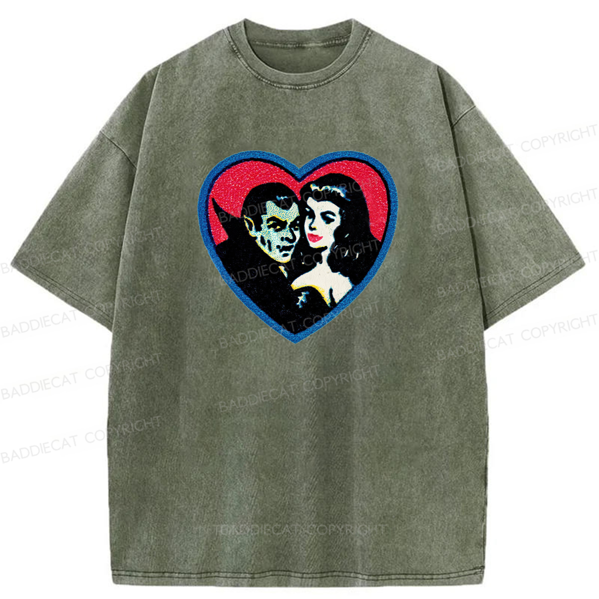 Baddiecat Vampires Graphic Washed T-shirt