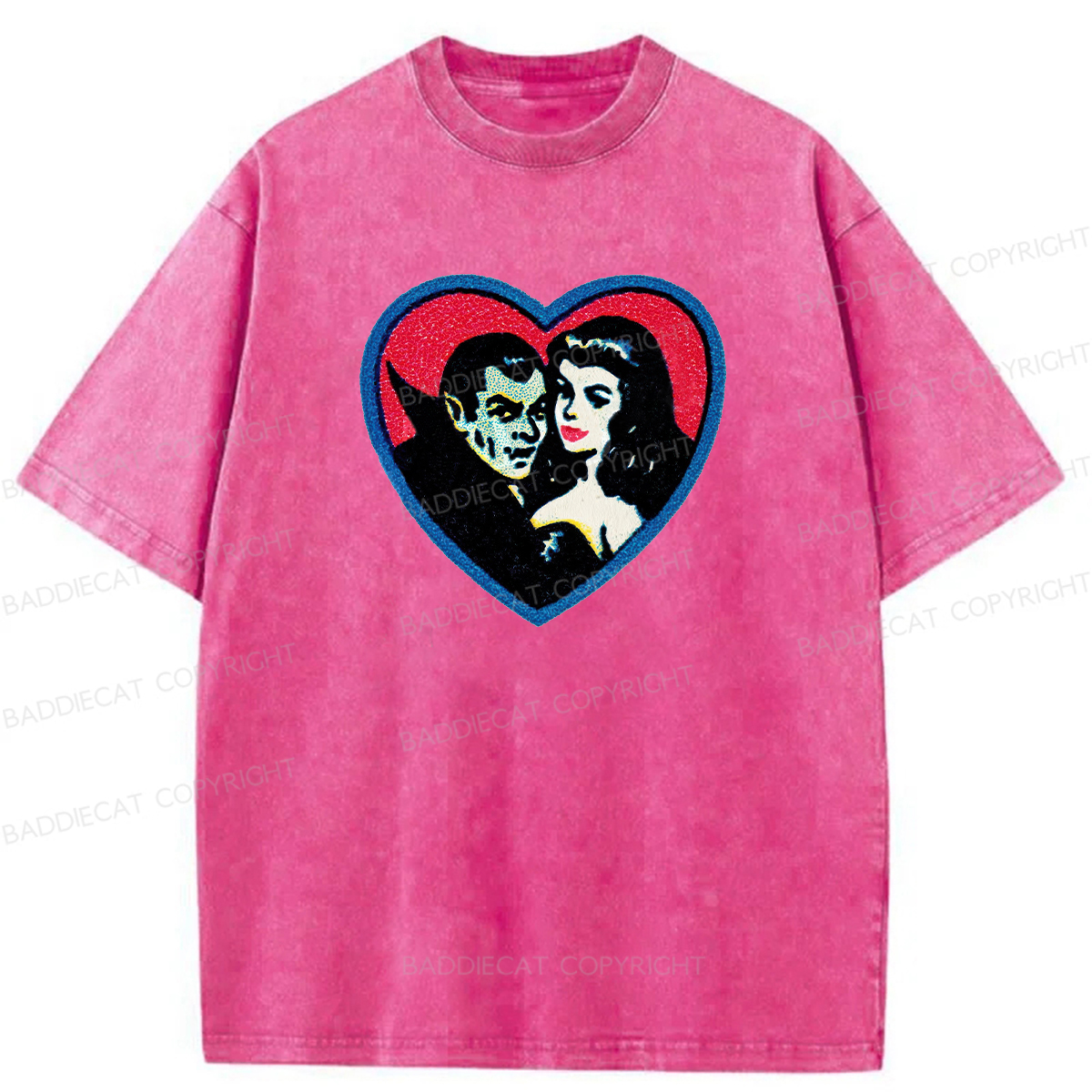 Baddiecat Vampires Graphic Washed T-shirt