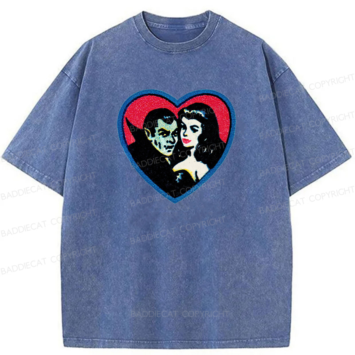 Baddiecat Vampires Graphic Washed T-shirt