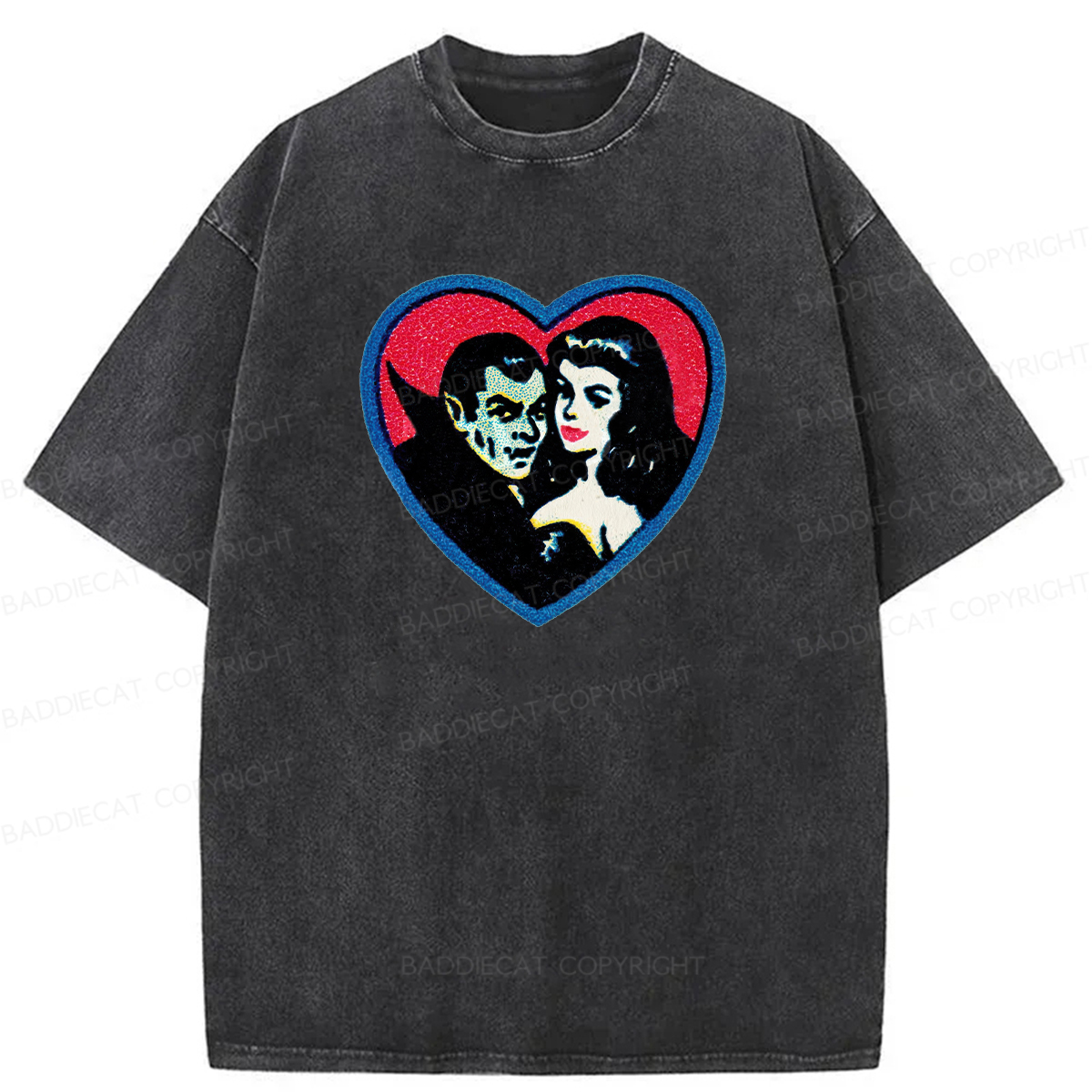 Baddiecat Vampires Graphic Washed T-shirt