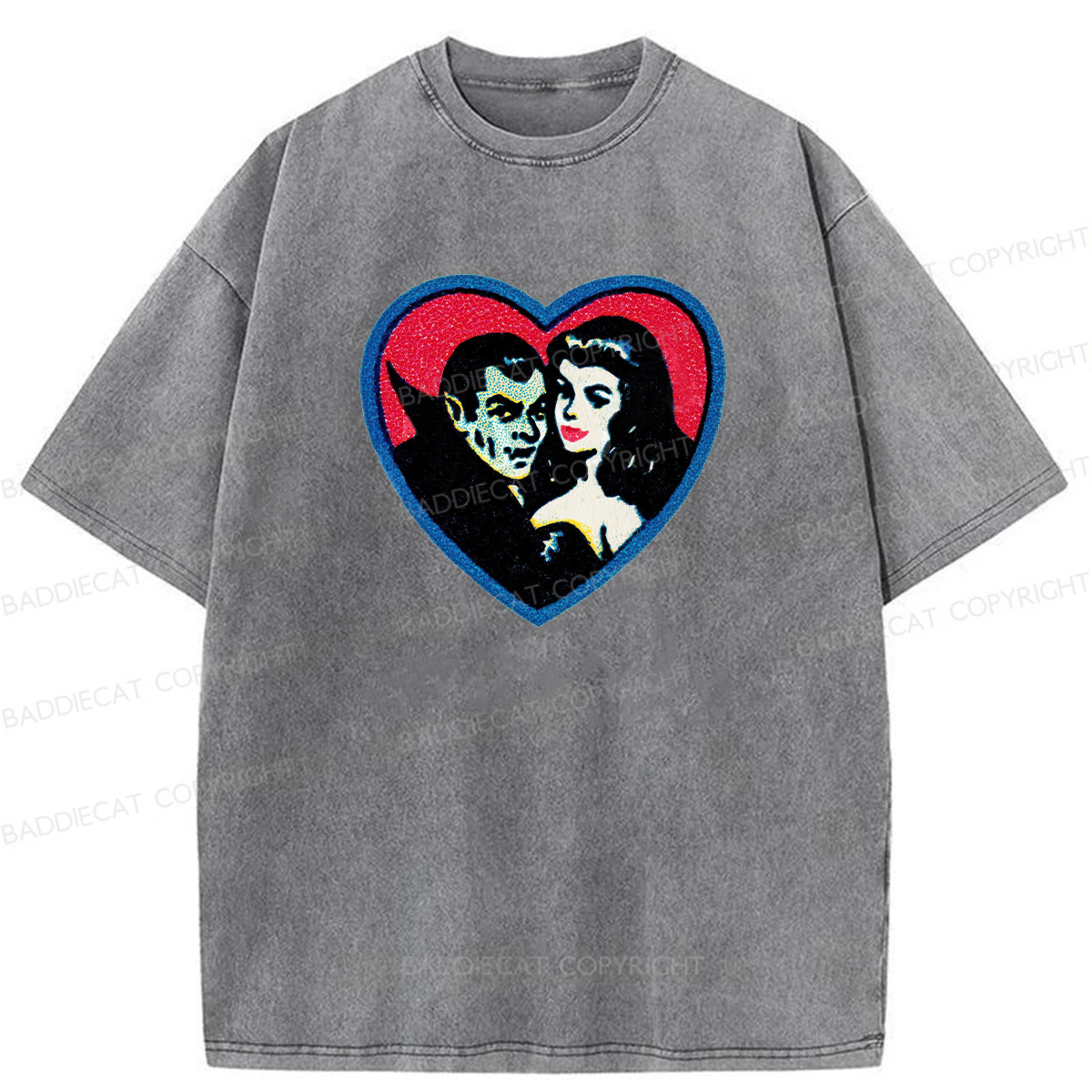 Baddiecat Vampires Graphic Washed T-shirt