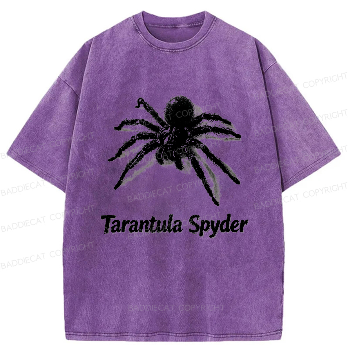 Baddiecat Tarantula Spyder Washed T-shirt