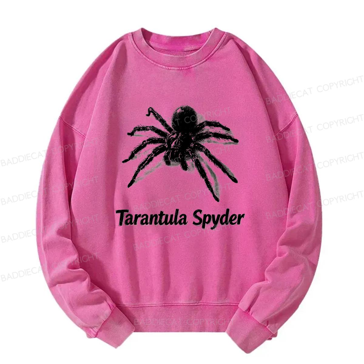 Baddiecat Tarantula Spyder Washed Sweatshirt