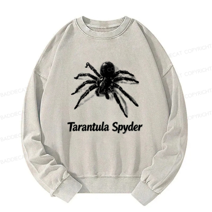 Baddiecat Tarantula Spyder Washed Sweatshirt