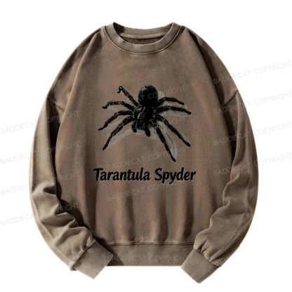 Baddiecat Tarantula Spyder Washed Sweatshirt