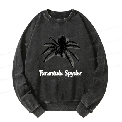 Baddiecat Tarantula Spyder Washed Sweatshirt