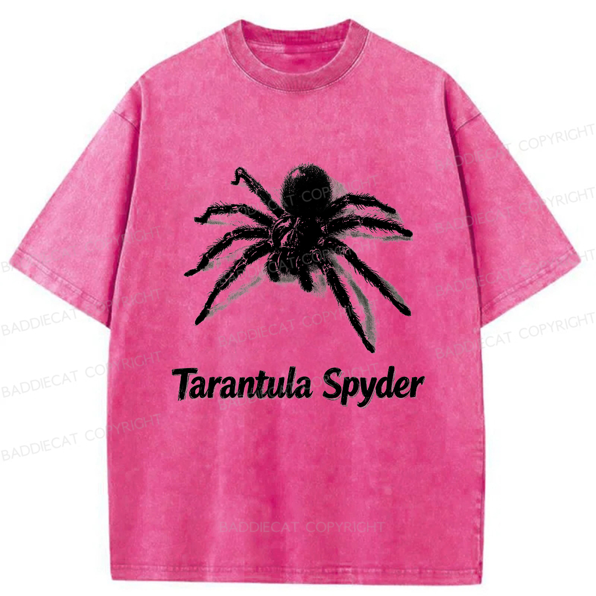 Baddiecat Tarantula Spyder Washed T-shirt