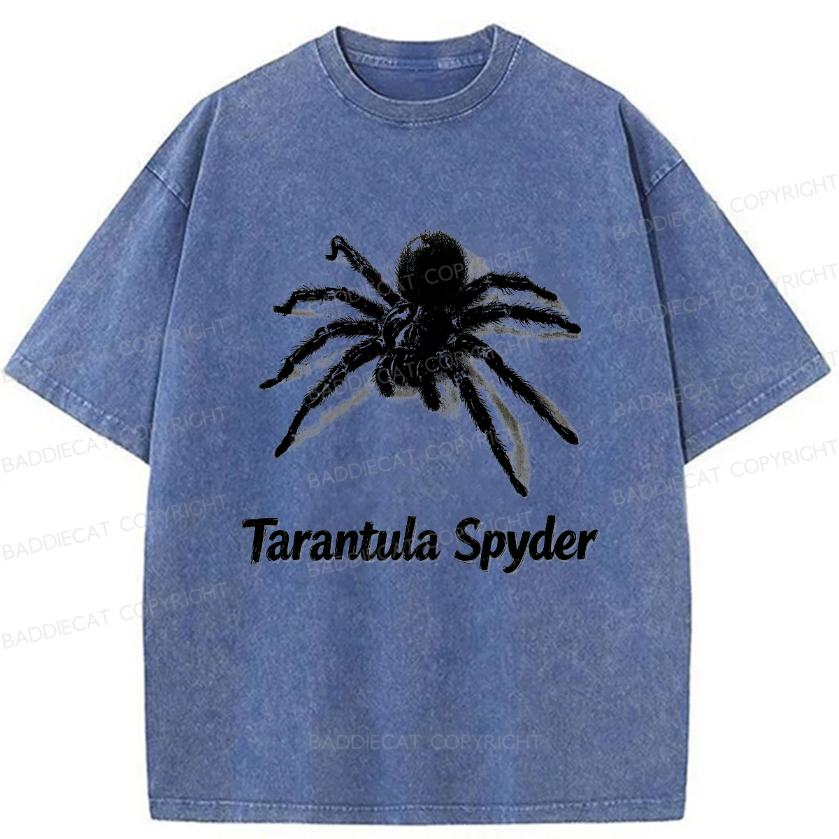 Baddiecat Tarantula Spyder Washed T-shirt