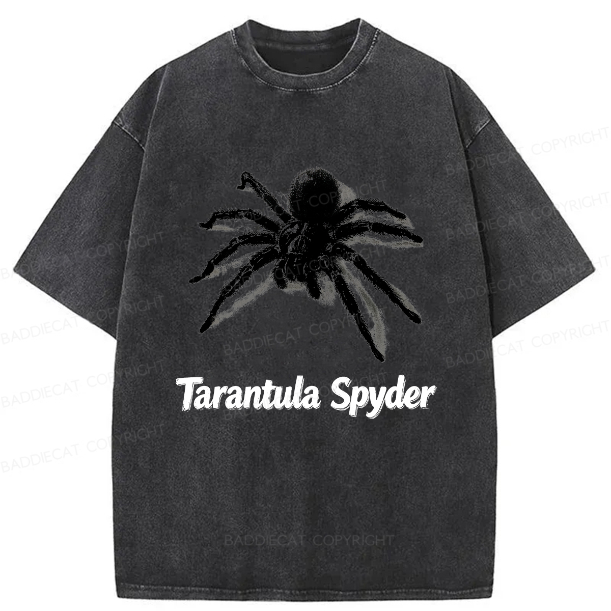 Baddiecat Tarantula Spyder Washed T-shirt