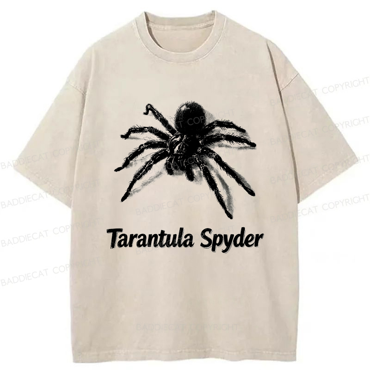 Baddiecat Tarantula Spyder Washed T-shirt