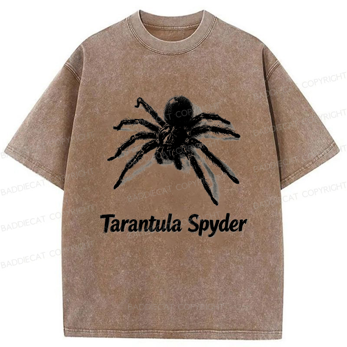 Baddiecat Tarantula Spyder Washed T-shirt