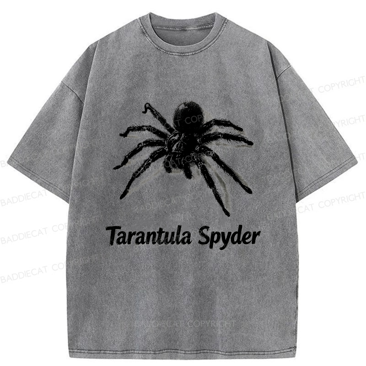 Baddiecat Tarantula Spyder Washed T-shirt