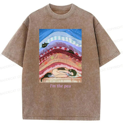 Cozy Night With Cats And Stacked Blankets Washed T-shirt