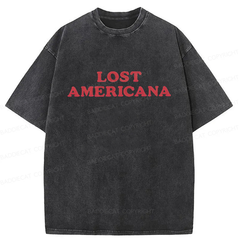 Baddiecat Lost Americana Washed T-shirt