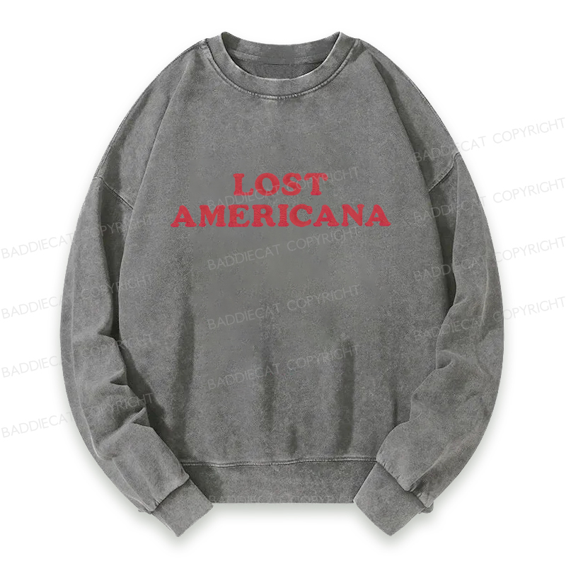 Baddiecat Lost Americana Washed Sweatshirt