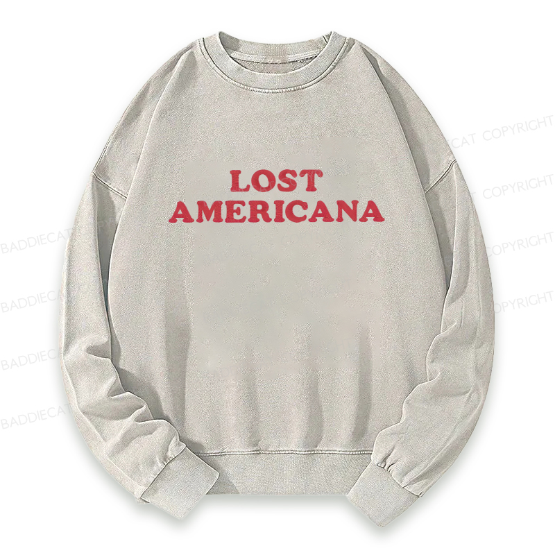 Baddiecat Lost Americana Washed Sweatshirt
