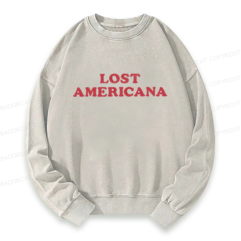 Baddiecat Lost Americana Washed Sweatshirt