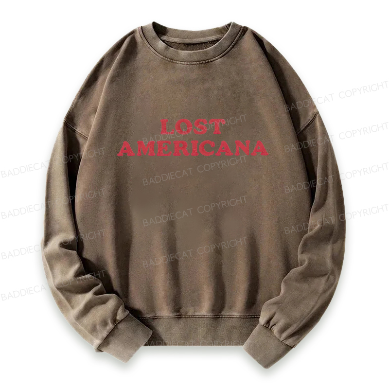 Baddiecat Lost Americana Washed Sweatshirt