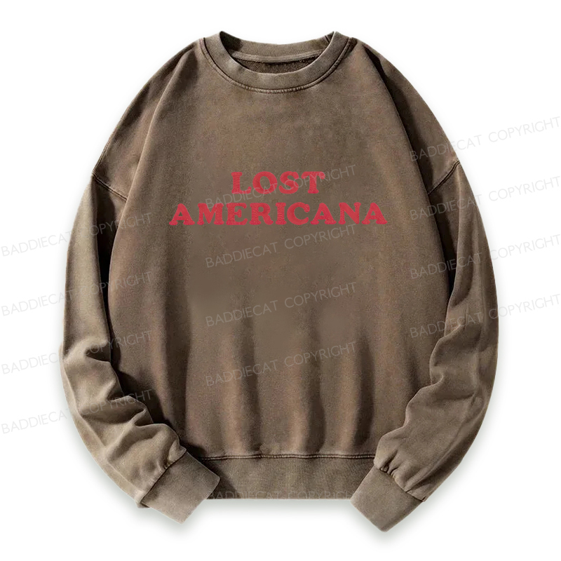 Baddiecat Lost Americana Washed Sweatshirt