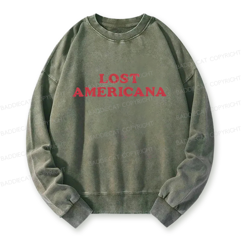 Baddiecat Lost Americana Washed Sweatshirt