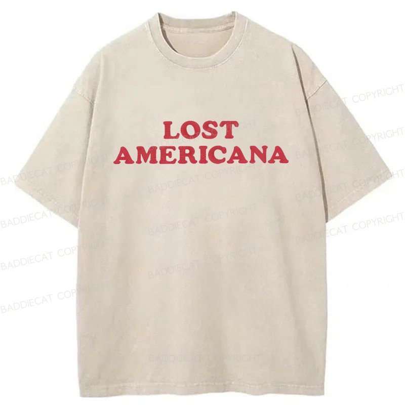 Baddiecat Lost Americana Washed T-shirt
