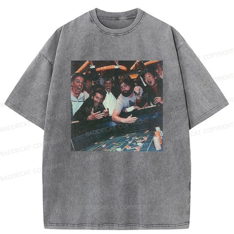 Baddiecat Casino Group Celebration Washed T-shirt