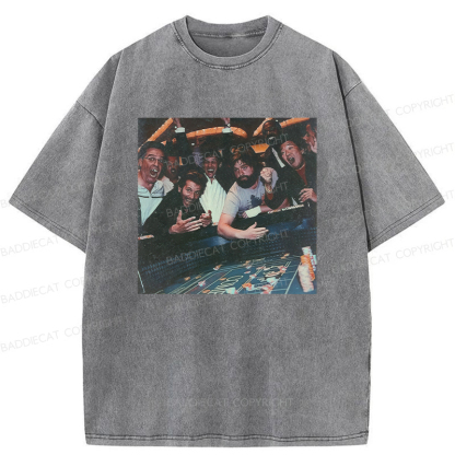 Baddiecat Casino Group Celebration Washed T-shirt