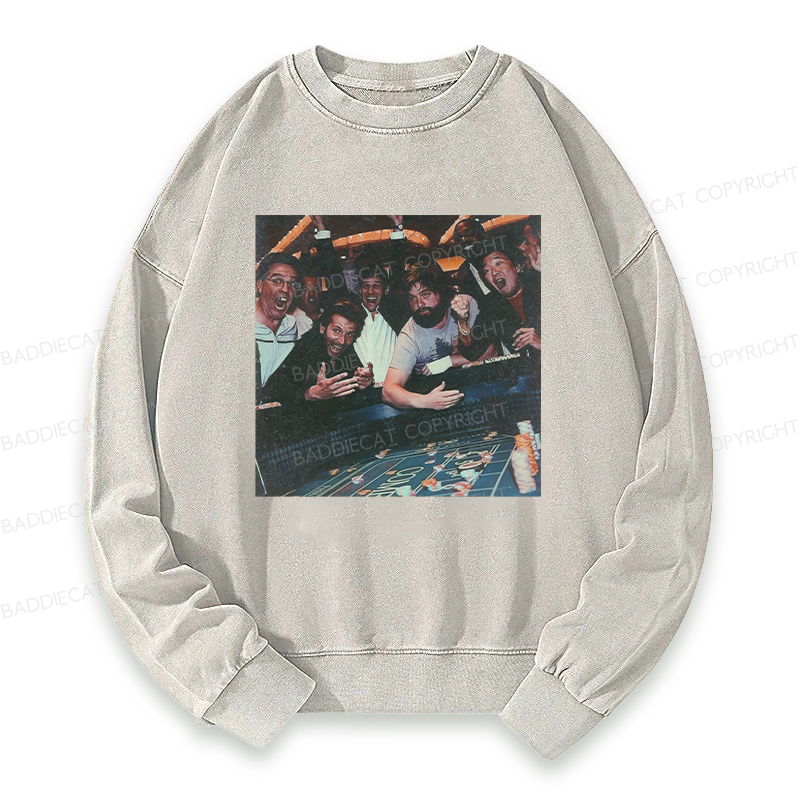 Baddiecat Casino Group Celebration Washed Sweatshirt