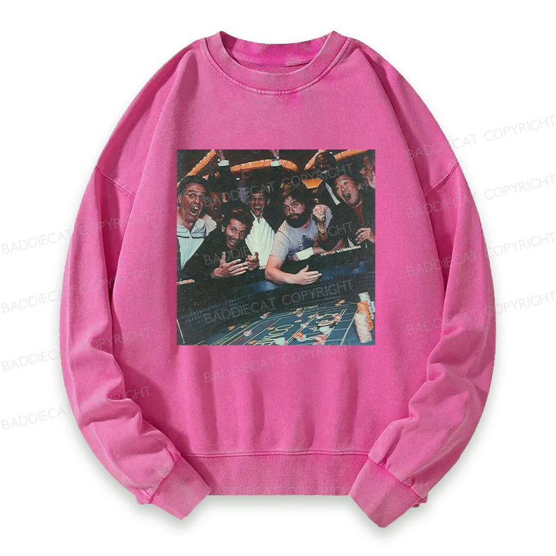 Baddiecat Casino Group Celebration Washed Sweatshirt