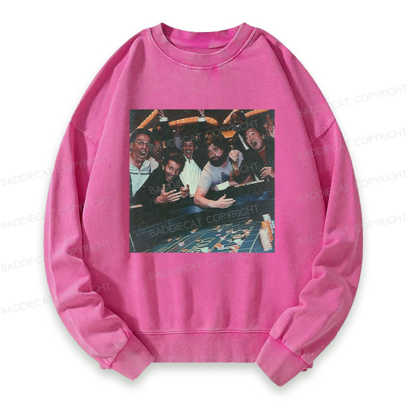 Baddiecat Casino Group Celebration Washed Sweatshirt