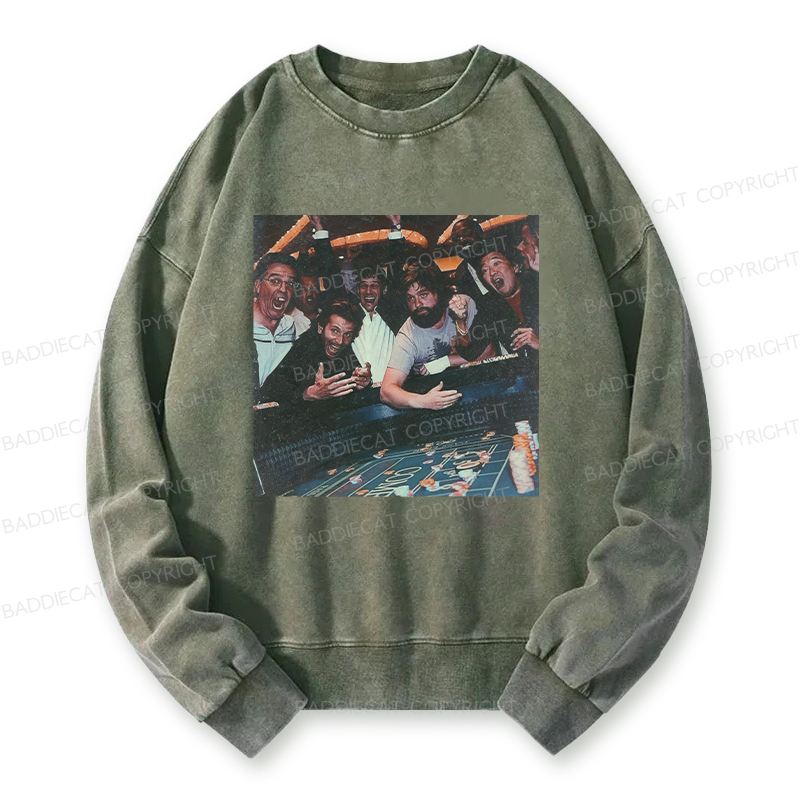 Baddiecat Casino Group Celebration Washed Sweatshirt