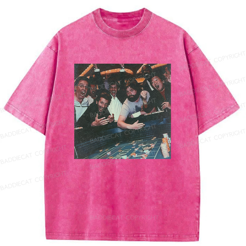 Baddiecat Casino Group Celebration Washed T-shirt