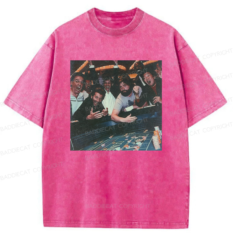Baddiecat Casino Group Celebration Washed T-shirt