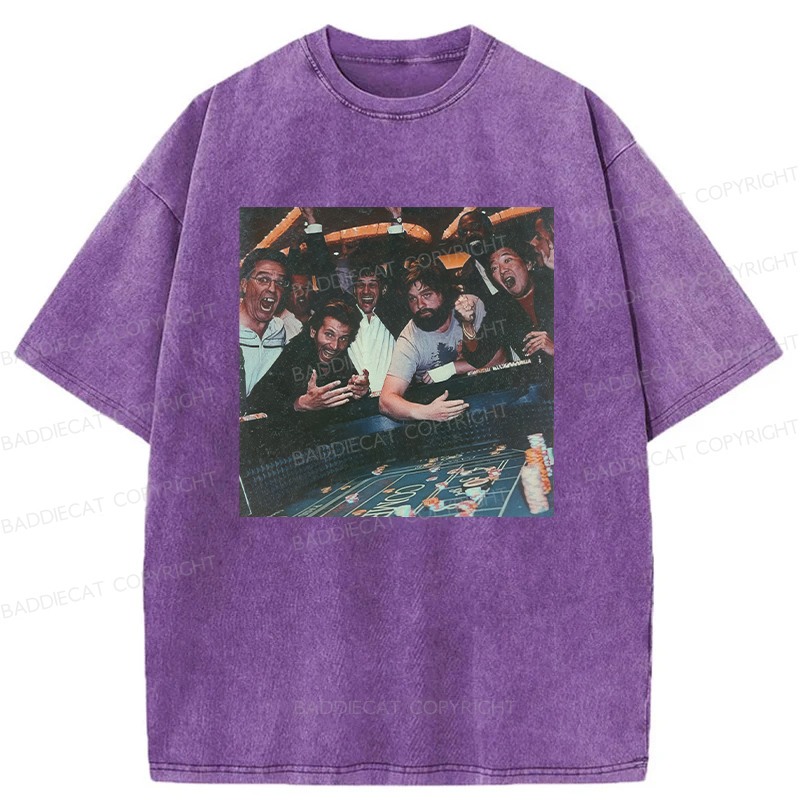 Baddiecat Casino Group Celebration Washed T-shirt