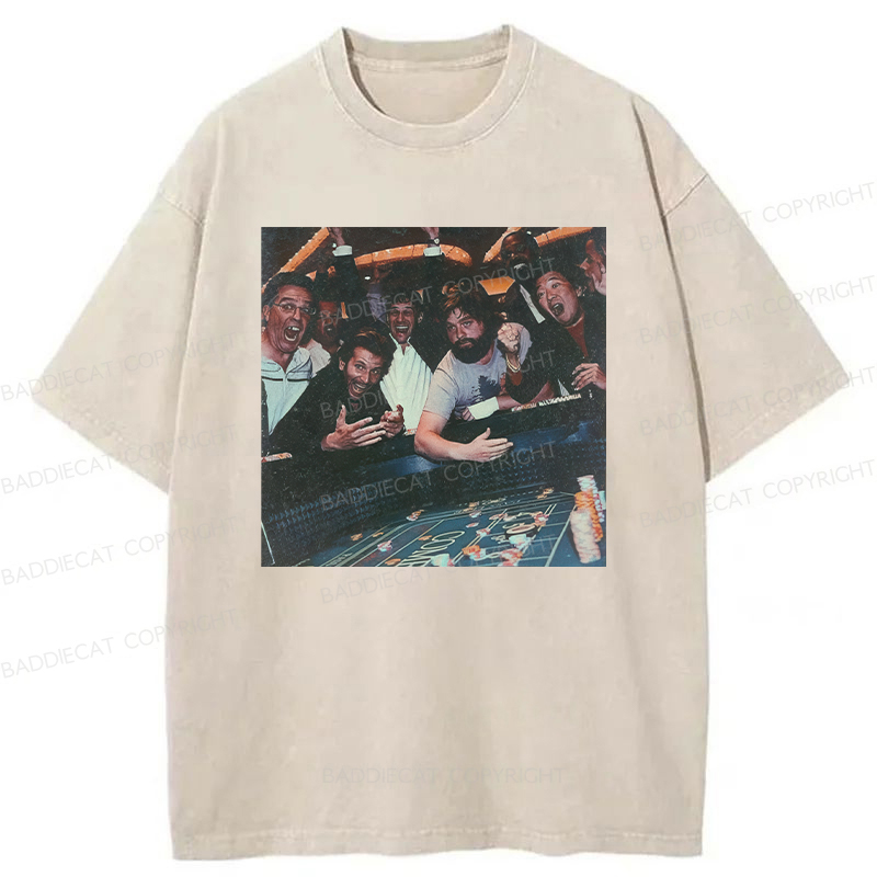 Baddiecat Casino Group Celebration Washed T-shirt